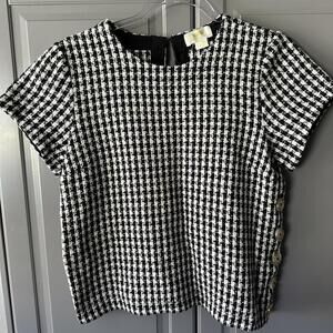 Anthropologie Maeve “Townsend” Houndstooth Top